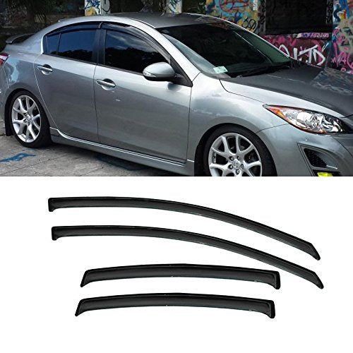 Gldifa Inchannel Window Visor Deflector Compatible With Toyota Camry Sedan 2018-2024 Sun/Rain Guards Outside Mount Smoke 4Pcs