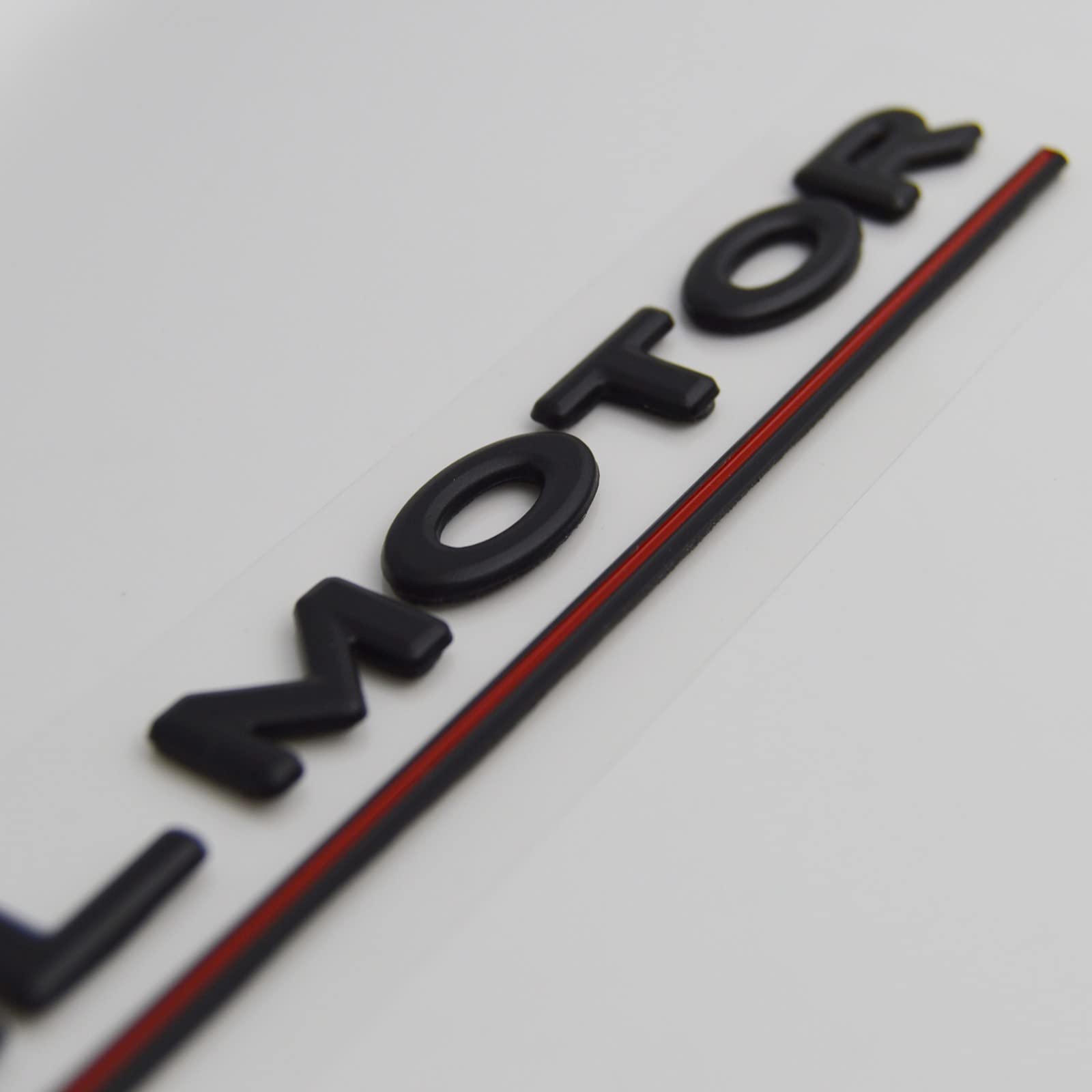 1 Set 'Dual Motor' + Red Line Pre-Adhesive Emblem Badge Compatible For Tesla Model 3 Y S X Dual Motor Trunk Boot Lid Rear