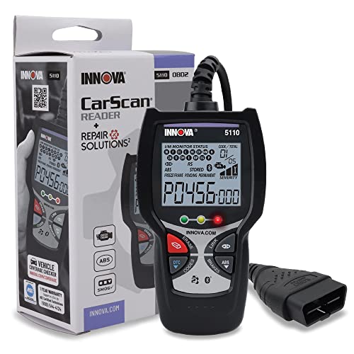 Innova 5110 - Newest 2022 Obd2 Scanner With Abs, Free Updates, Real Customer Service From Trusted Usa Company, Smog Check & Chec