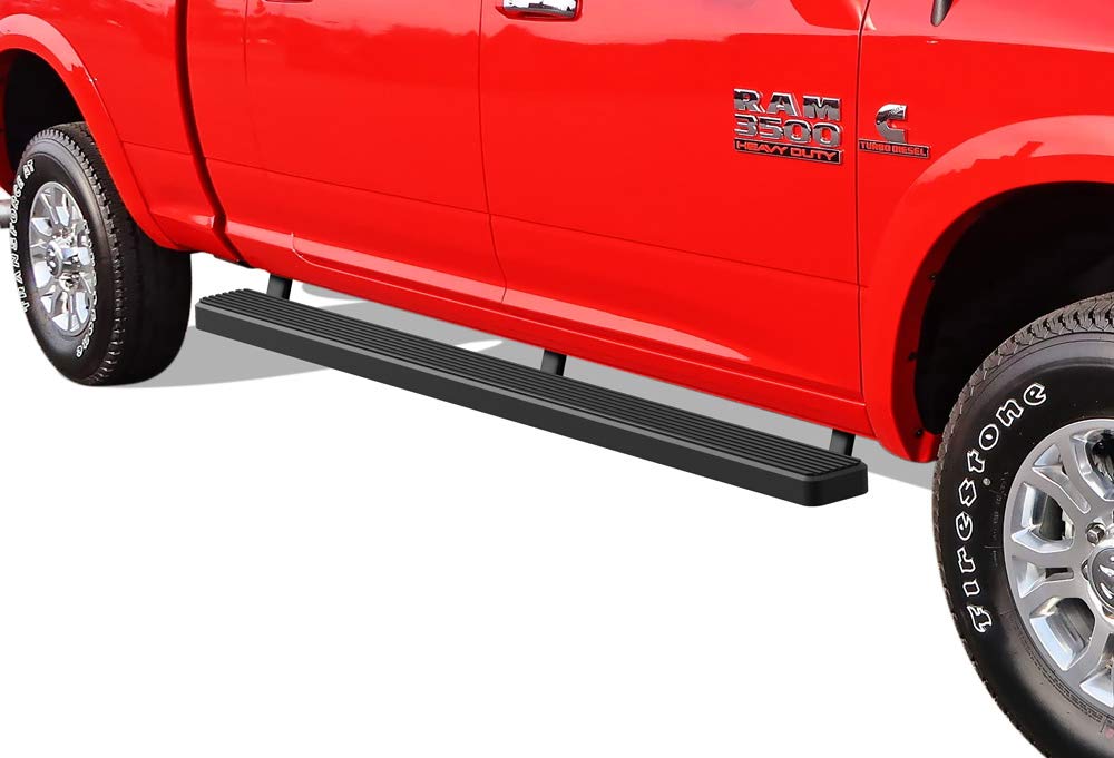Aps (Black 5 Inches 304 Stainless Steel Running Boards Nerf Bars Side Steps Compatible With Ram 2500 3500 2010-2024 Mega Cab (86In D2D Short Version)