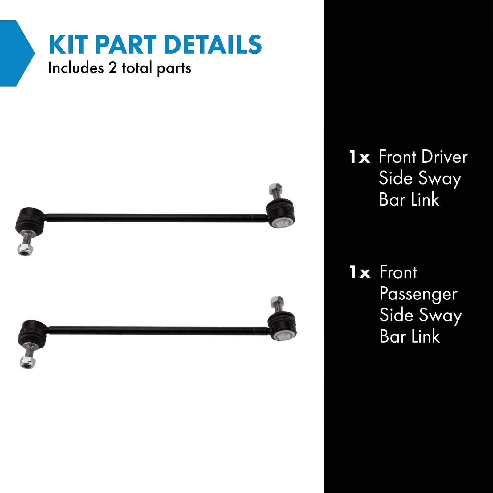 Trq Front Sway Bar Stabilizer Link Set Compatible With 2015-2019 Land Rover Discovery Sport 2012-2019 Range Rover Evoque