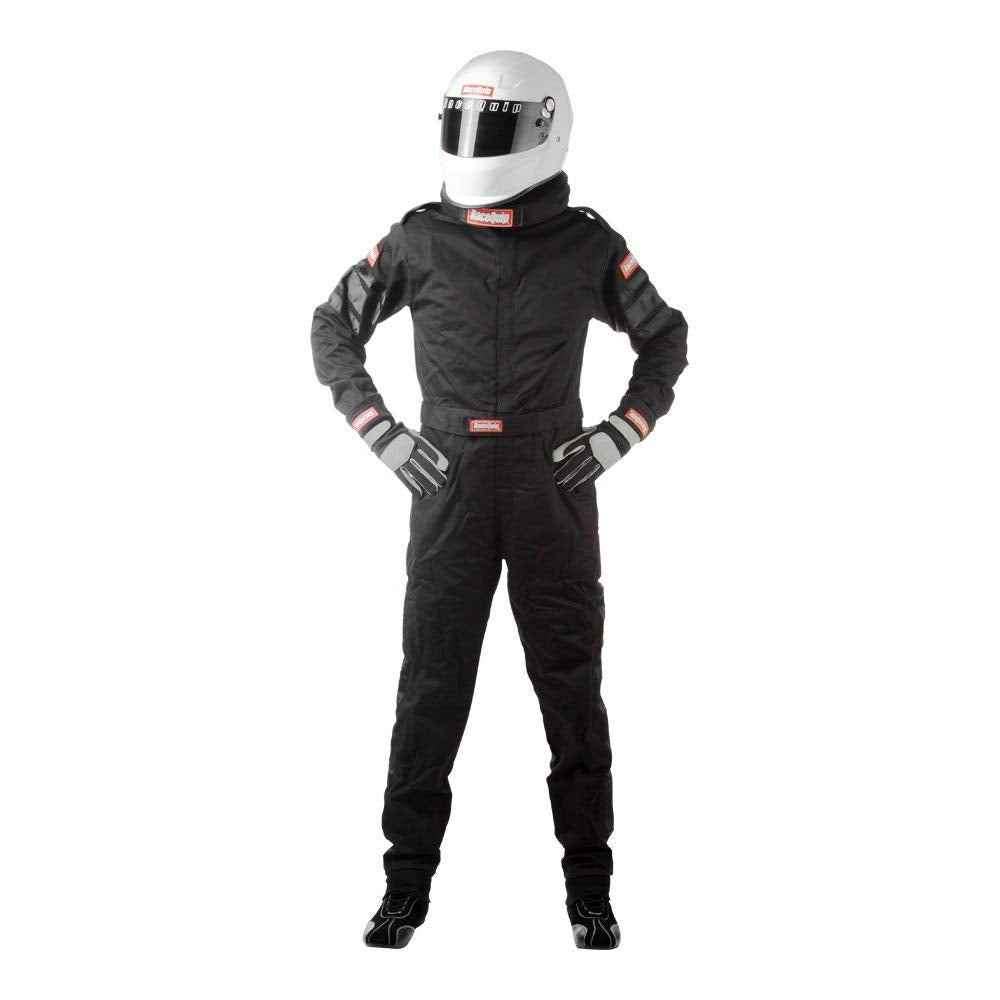 Racequip Racing Driver Fire Suit One Piece Single Layer Sfi 3.2A/ 1 Black Medium 110003