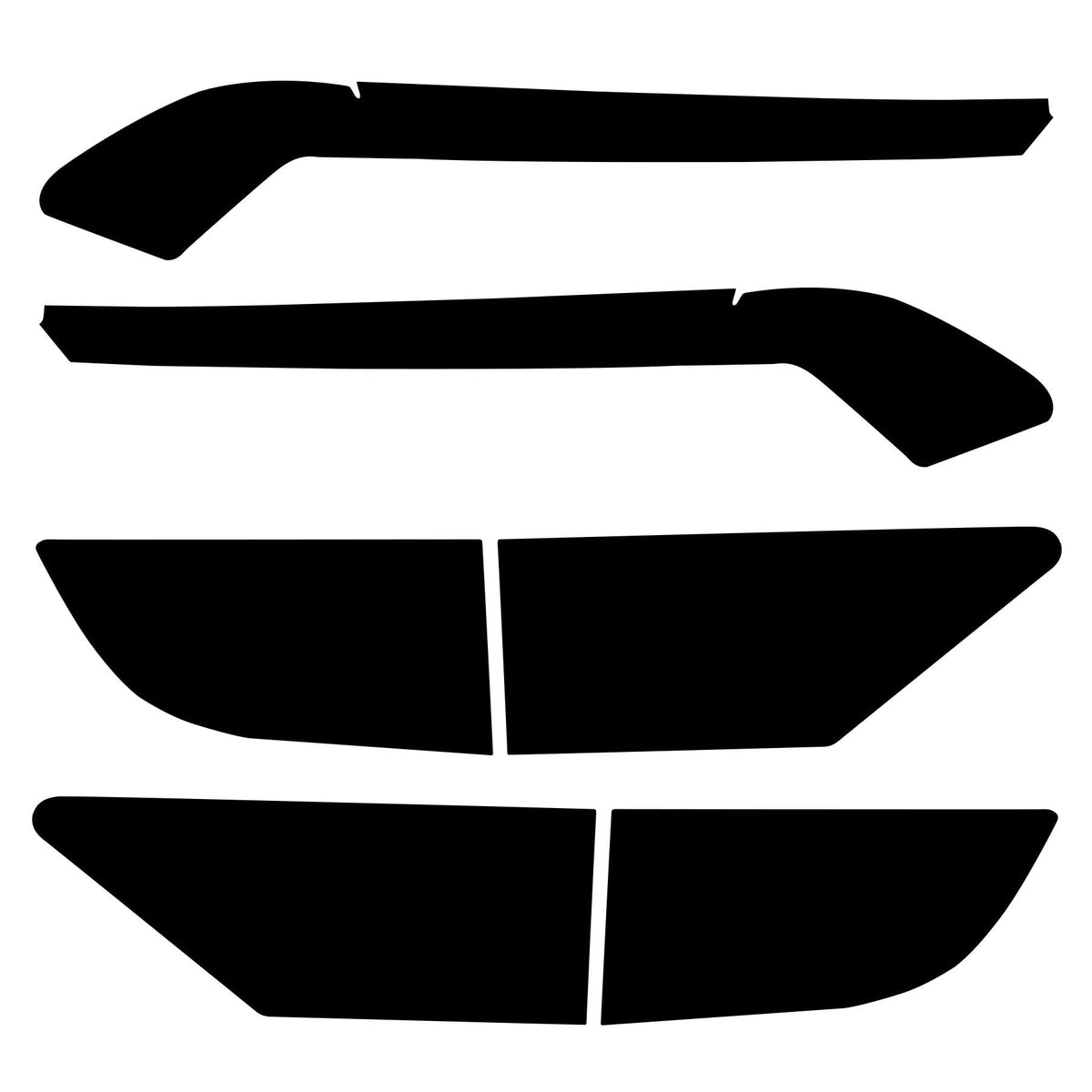Ndrush Smoked Light Stickers Kit Overlays Headlight Eyelid Vinyl Tint Film Blackout Tail Light Wrap Cover Compatible With Dodge