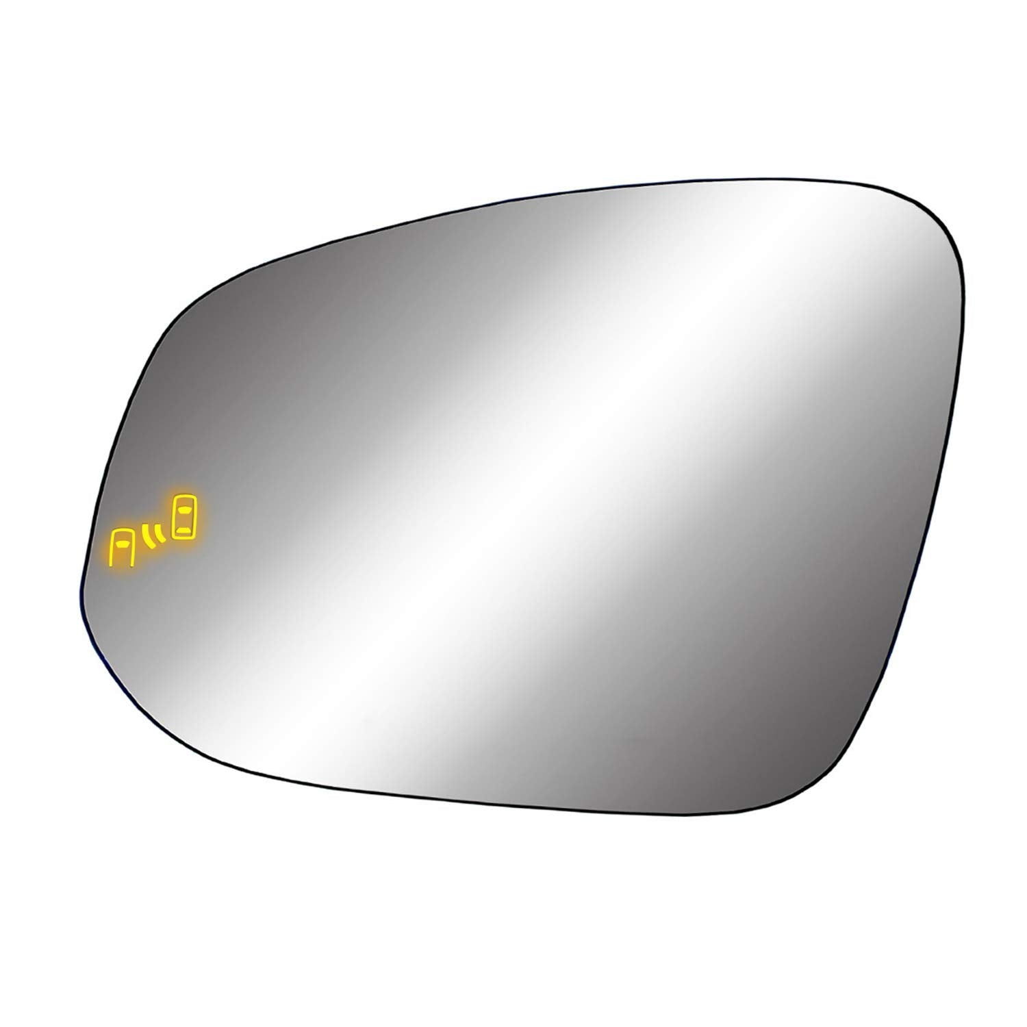 Driver Side Heated Mirror Glass w/Backing Plate, Toyota 4Runner, RAV4 (Japan & US Built), Tacoma RAV4 (US Built), Blind Spot Det