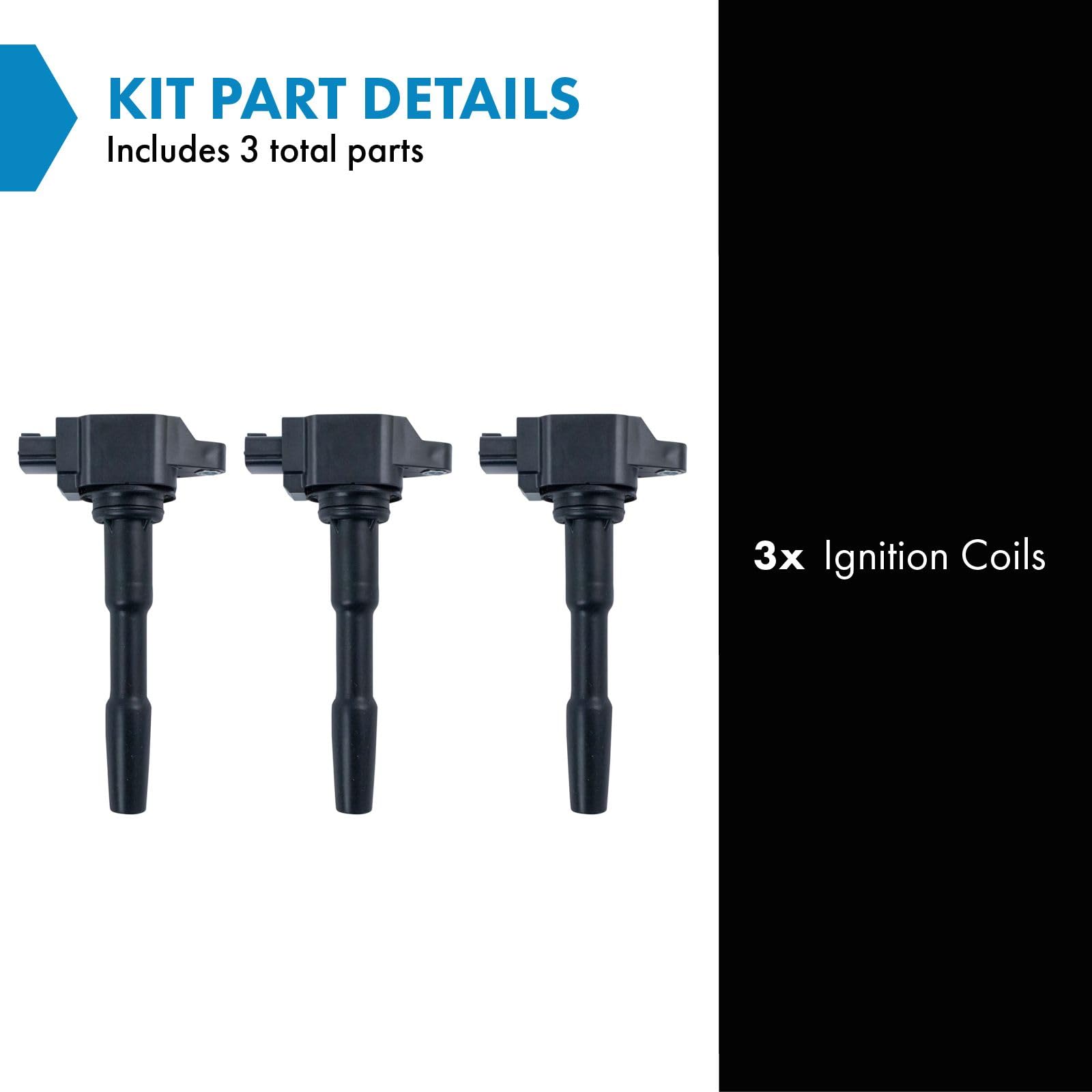 Trq Ignition Coil Set Compatible With 2016-2017 Smart Fortwo