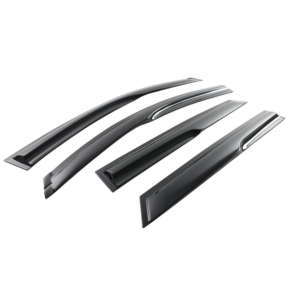 Window Visor Compatible with 2016-2021 Hyundai Tucson, Acrylic Smoke Tinted & Semi-Transparent Sun Rain Shade Guard Wind Vent Ai