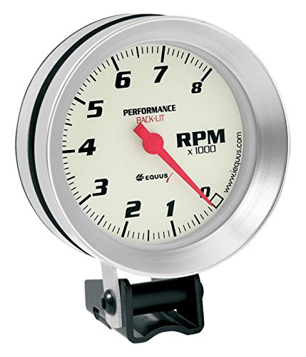Equus 8068 3-3/8'' Tachometer (Dis), White With Aluminum Bezel