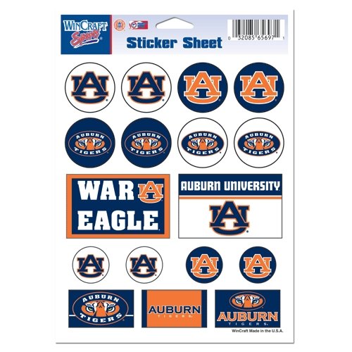 WinCraft NCAA Auburn University Vinyl Sticker Sheet, 5' x 7'