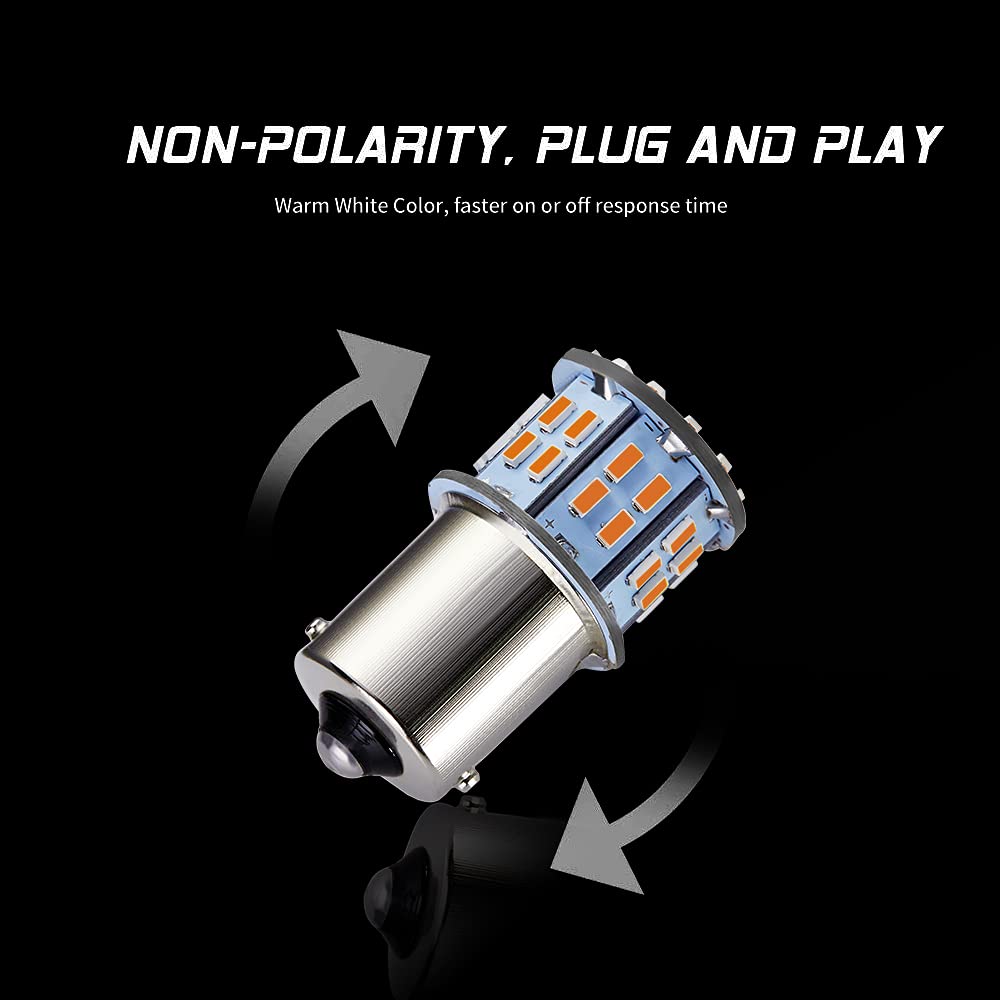 Auxlight 20 Pcs 1156 1141 1003 7506 Ba15S Rv Interior Light Bulbs, Super Bright 50Smd Led Replacement For 12 Volt Rv Camper Trai