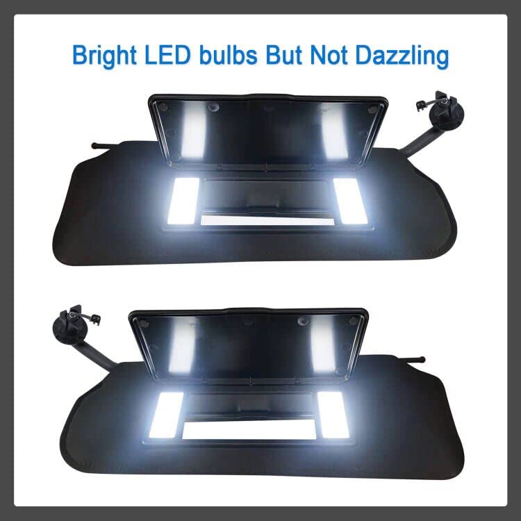 BUSIDN Automotive Sun Visor with Updated Bright LED Lights Sunvisors Replacement for Corvette C5 Chevrolet 1997-2004 Replaces 10