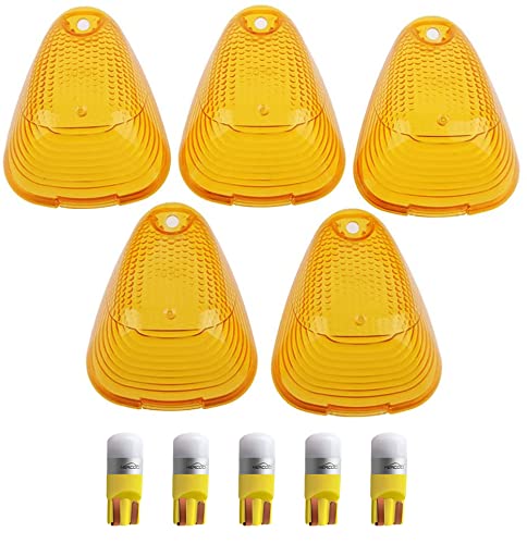 Hercoo Led Roof Lights Lenses Amber Cab Marker Clearance Running Compatible With 1999-2016 Super Duty F250 F350 F450 F550 Afterm