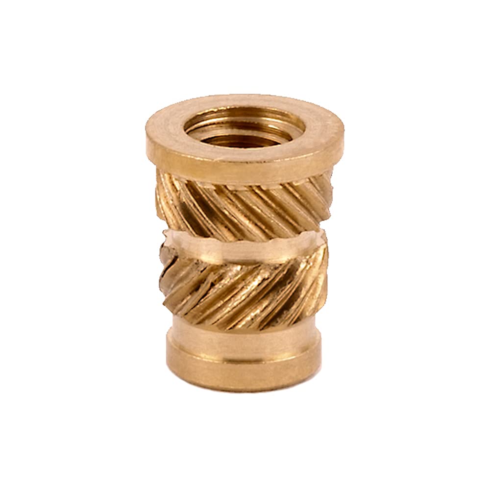 E-Z LOK Threaded Insert for Plastic Straight Flanged Brass Thread Inserts 10-32 Pack of 50