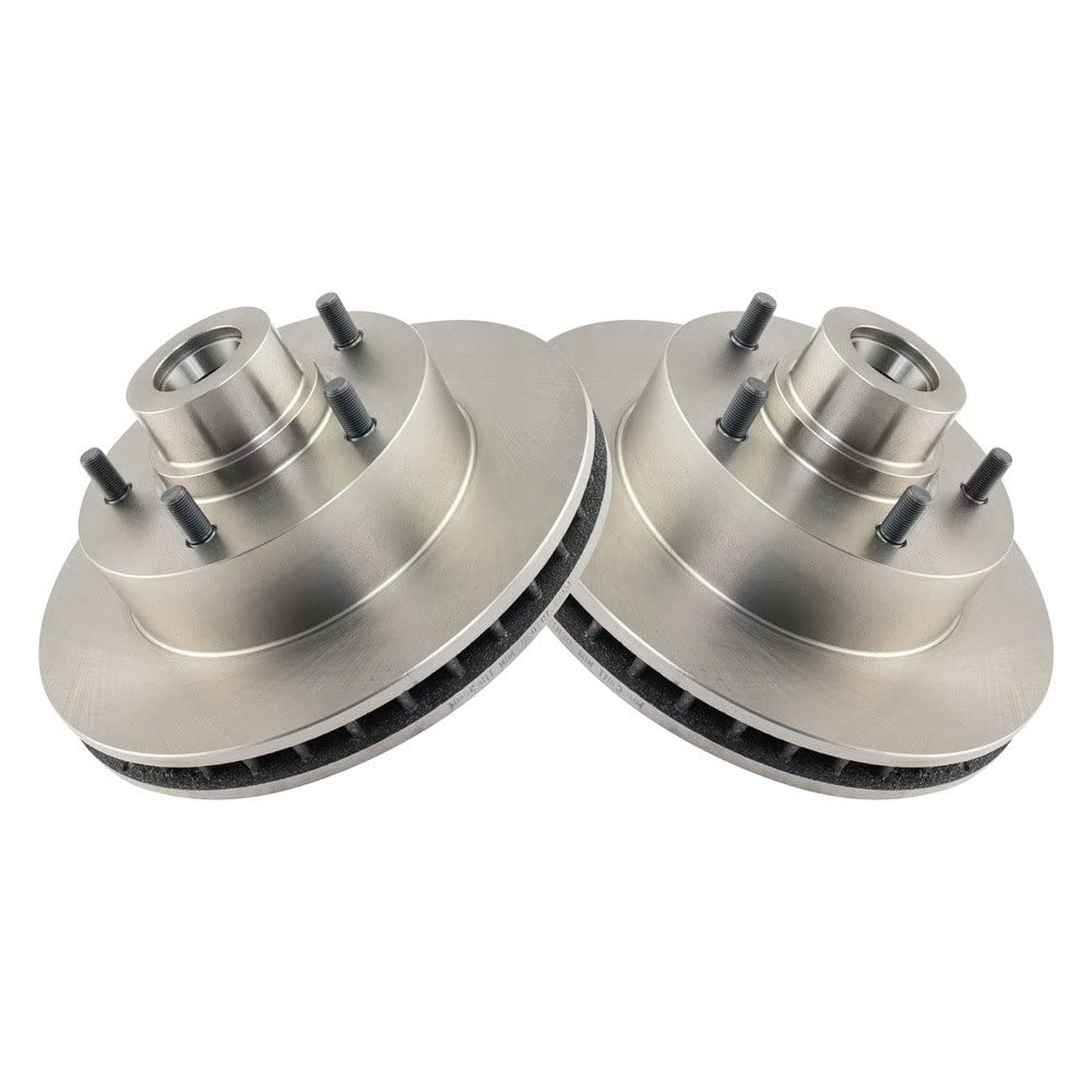 Trq Front Brake Rotors Set Vented Compatible With 1994 Dodge B150 1995-1997 B1500 B250 B2500 B350 B3500 1985-1989 D100 1985-1993