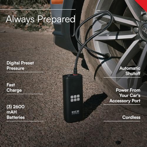 Viair Every Vehicle Carry EVC31 PRO - rechargeable, portable air compressor, dual power source, LED gauge w/preset - Tire Inflat