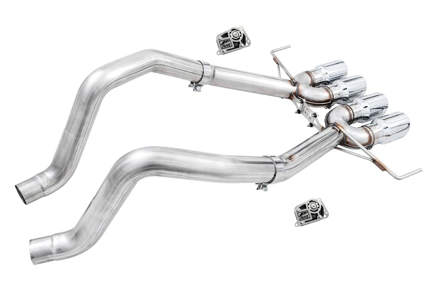 Awe Tuning 14-19 Chevy Corvette C7 Z06/Zr1 (W/O Afm) Track Edition Axle-Back Exhaust W/Chrome Tips - 3020-42073