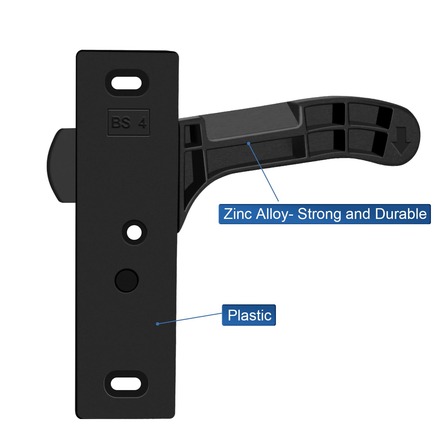 Metal Rv Screen Door Latch Kit, Right Hand Handle For Camper, Motorhome, Travel Trailer (Right)