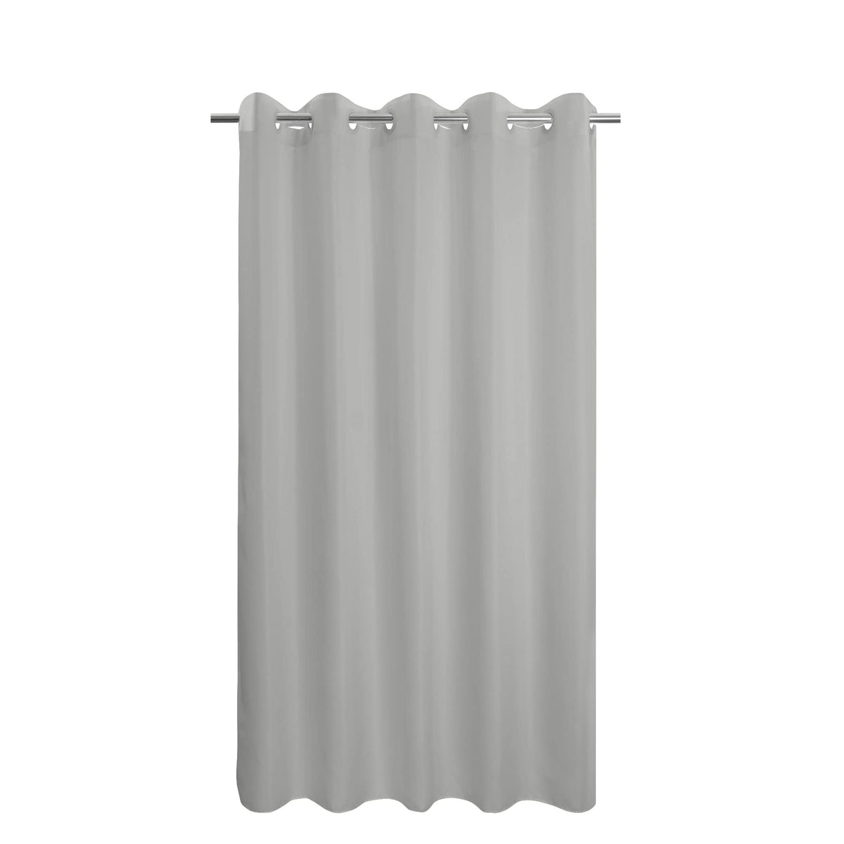 Extra Long No Hook Grey Shower Curtain Or Liner Soft Microfiber - 84' Length Fabric Shower Curtain Liner Set, Machine Washable & Water Repellent, Gray, 71X86
