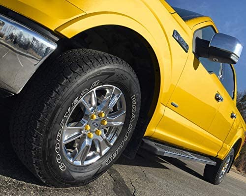 Colorlugs Vinyl Lug Nut Cover | Yellow | Flexible Fit Wheel Lug Nut Cap | Fits 17 Mm | Pack Of 25 | Includes Deluxe Extractor | Made In The Usa