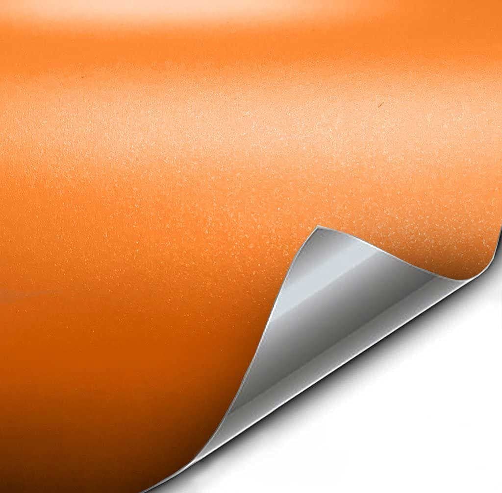 Vvivid+ Premium Vinyl Wrap Film (1/2Ft X 5Ft, Matte Metallic Orange)