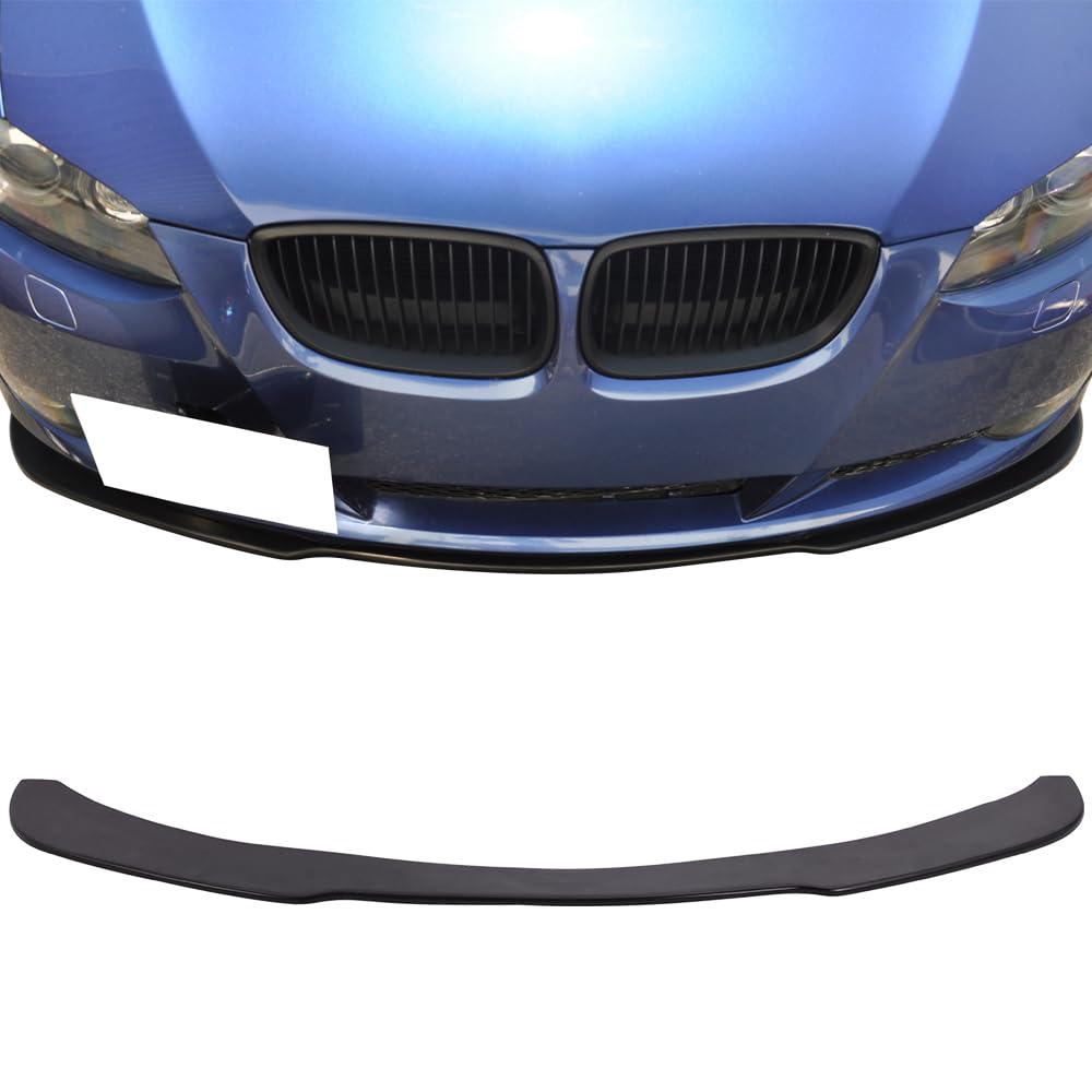 Front Bumper Lip Compatible with 2006-2013 BMW E90 E92, U1 Style PU Front Lip Finisher Under Chin Spoiler Add On by IKON MOTORSPORTS, 2007 2008 2009 2010 2011 2012