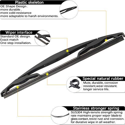 Rear Windshield Wiper Arm Blade for Ford Escape Flex 2008 2009 2010 2011 2012, Lincoln MKT 2010-2018-Factory OE Style 8L8Z17526-