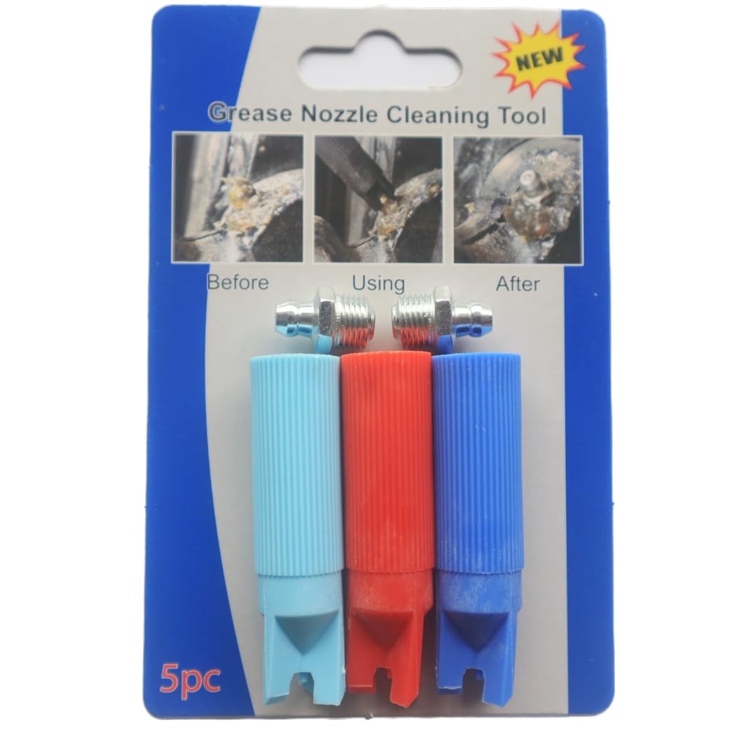 OKYOUK Upgrade Grease Zerk Fittings Cleaner,Grease Fitting Cleaning Tool,New Grease Zerk Assortment Buster