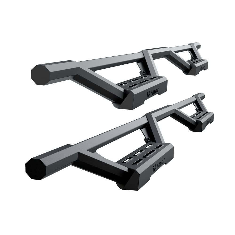 APS Black 6 Inches Tubular Drop Down Style Nerf Bars Running Boards Compatible with Ram 1500 2009-2018 Crew Cab & Ram 2500 3500 