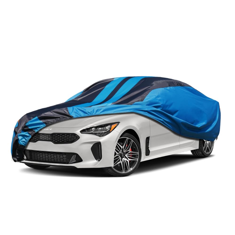 Kaugung Car Cover Waterproof Custom Fit Kia Stinger(2017-2025), Full Exterior Cover For Automobiles Lightweight Resistant Outdoo