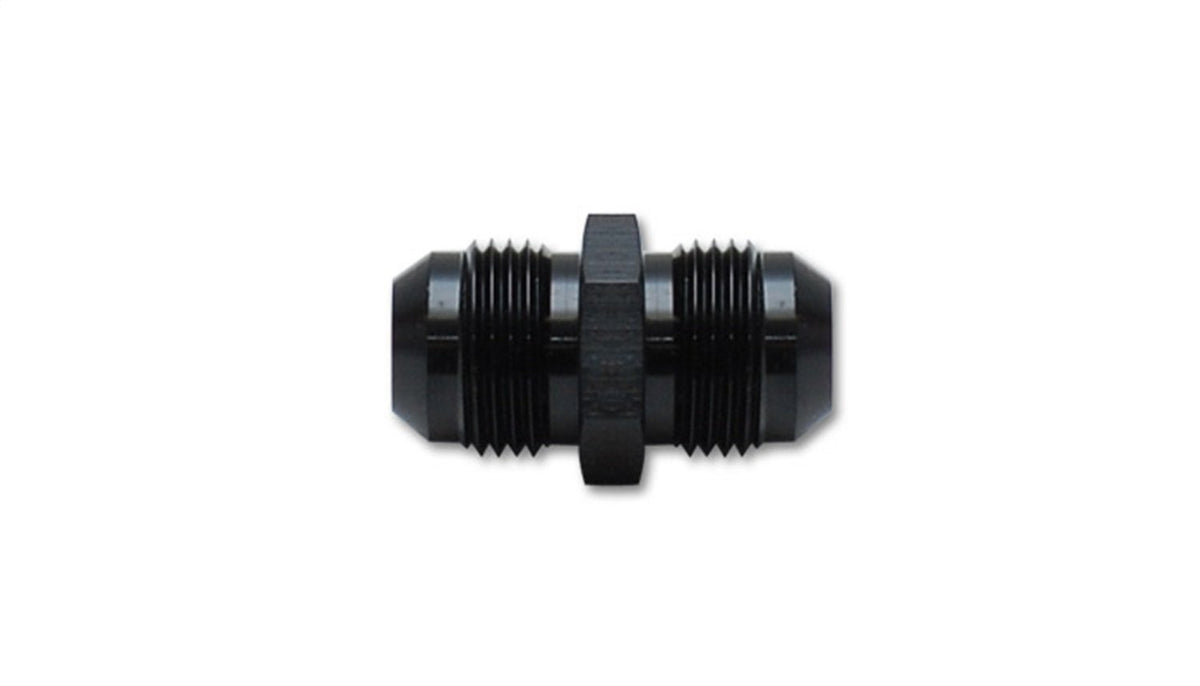 Vibrant Performance Power 10232 Fitting, Straight Coupler, Union Adapter, Male -6 AN to Male -6 AN, Aluminum, Black Anodized, ea