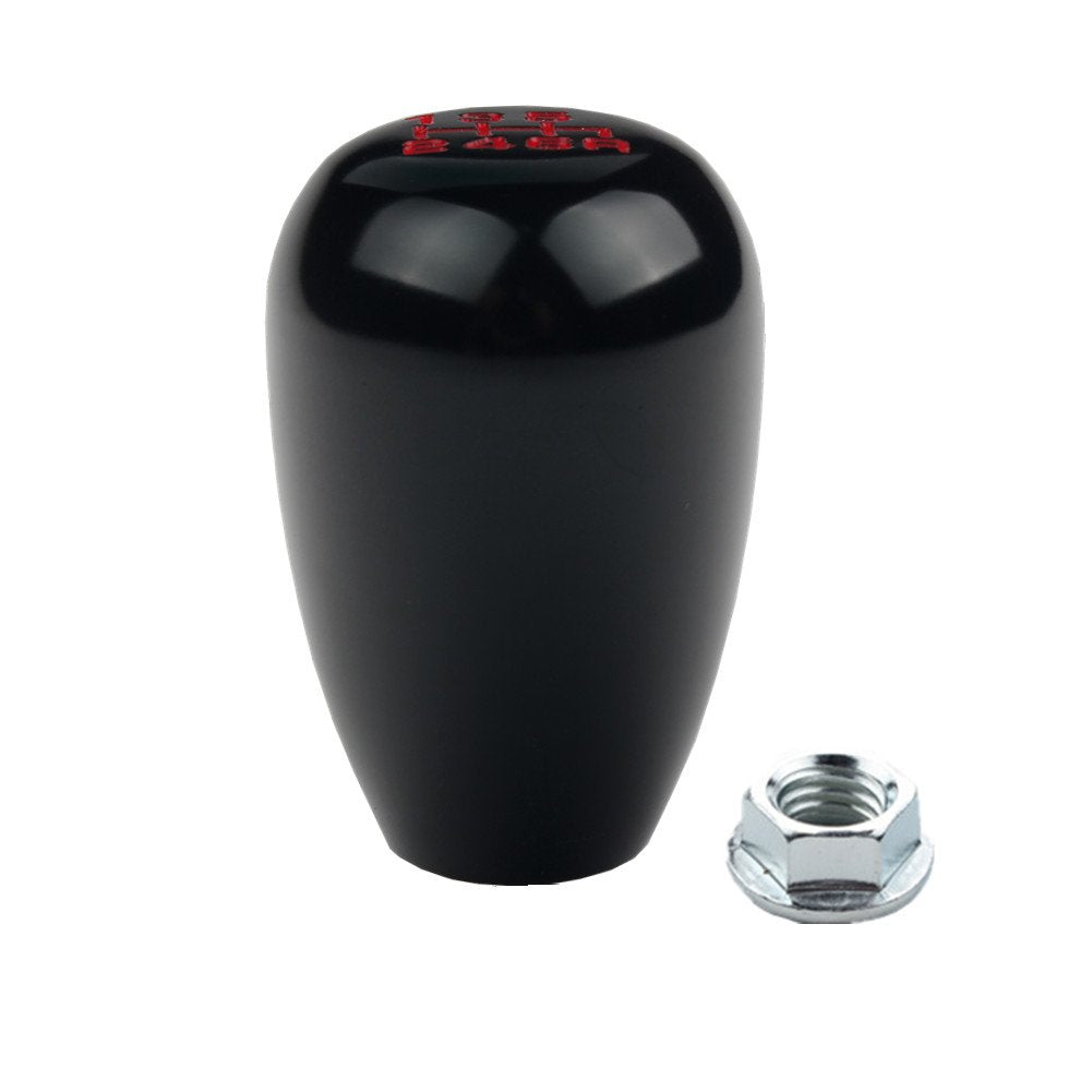 Dewhel Jdm Racing Type R Style 6 Speed 6Mt Manual Gear Stick Shift Knob Compatible With Honda Civic Accord S2000 Acura Integra (Black)