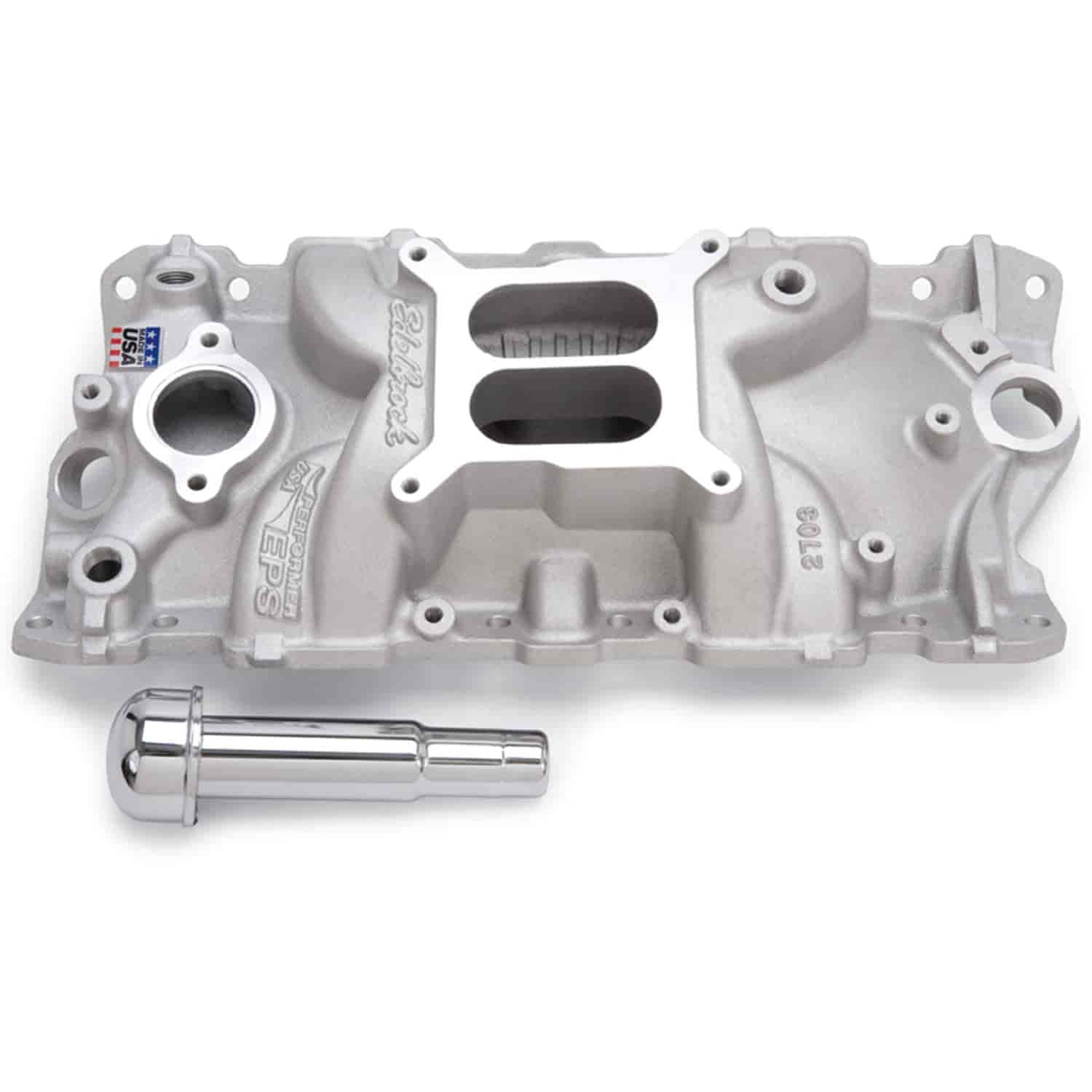 Edelbrock 2703 Performer Eps Intake Manifold With Oil Fill Tube And Breather