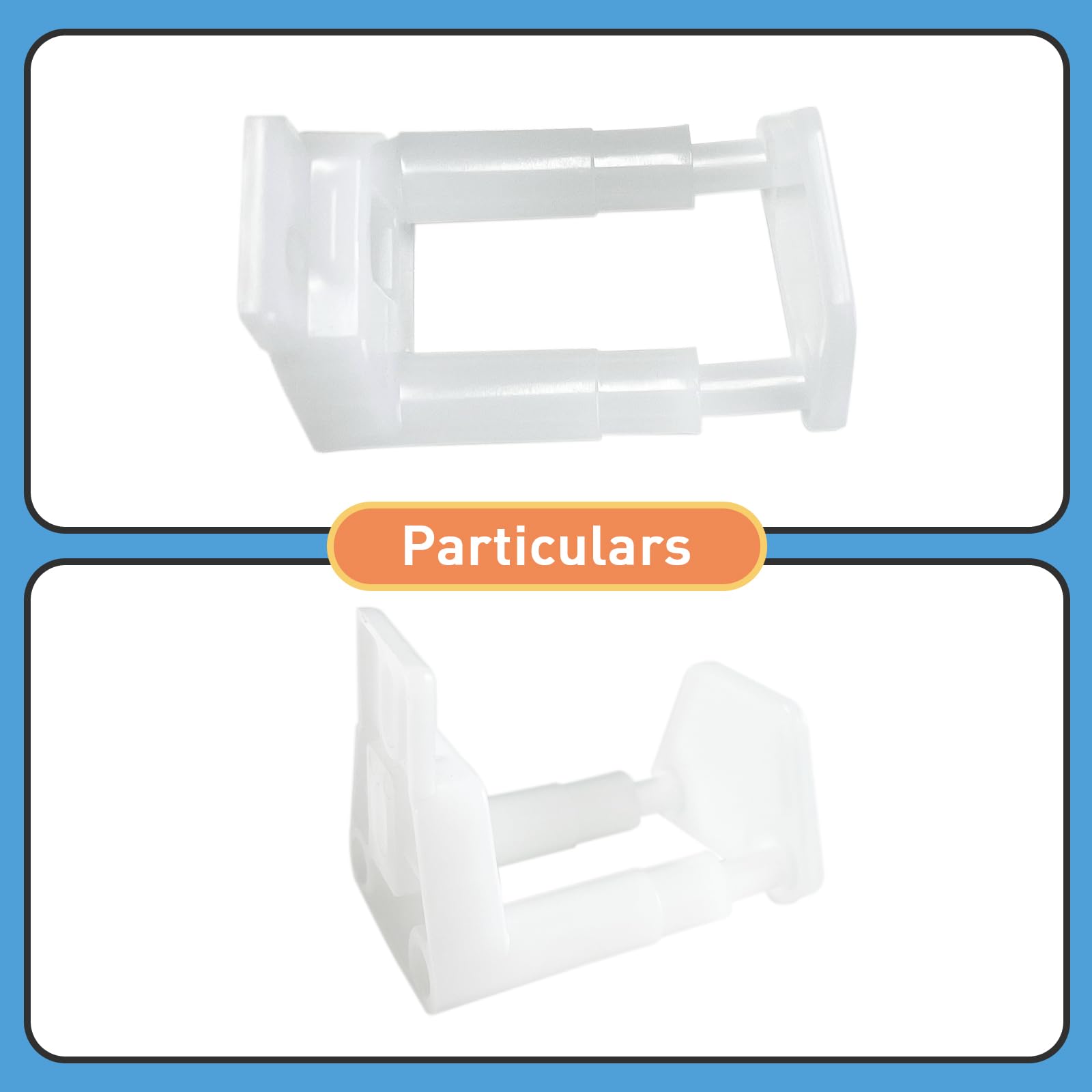 HAVANSIDY 2PCS RV Sliding Door Guide, Sliding Barn Door Hardware with Screws, White