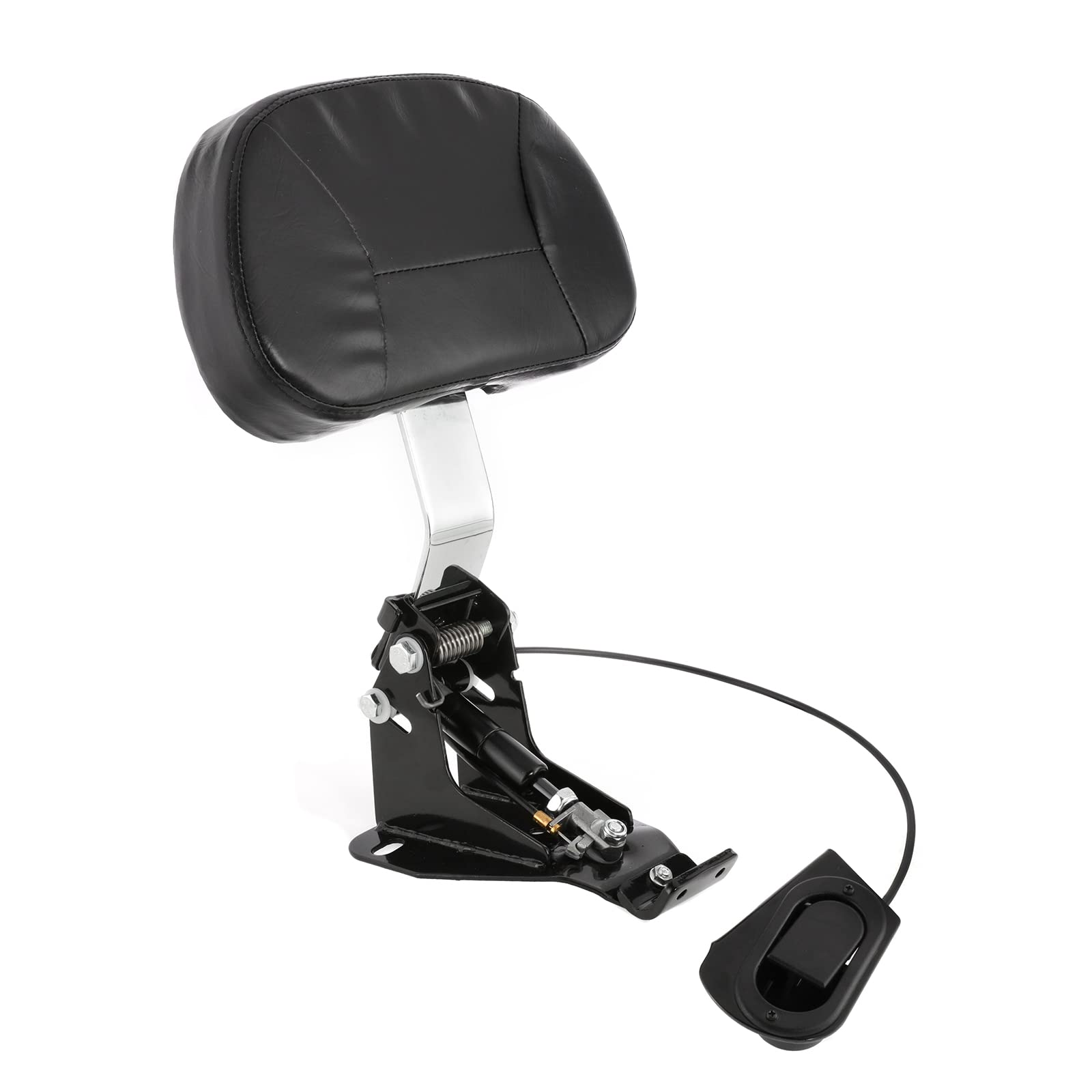 Innoglow Motorcycle Adjustable Driver And Rider Backrest With Chrome Mounting Kit For Harley Touring Electra Glide Road King Str