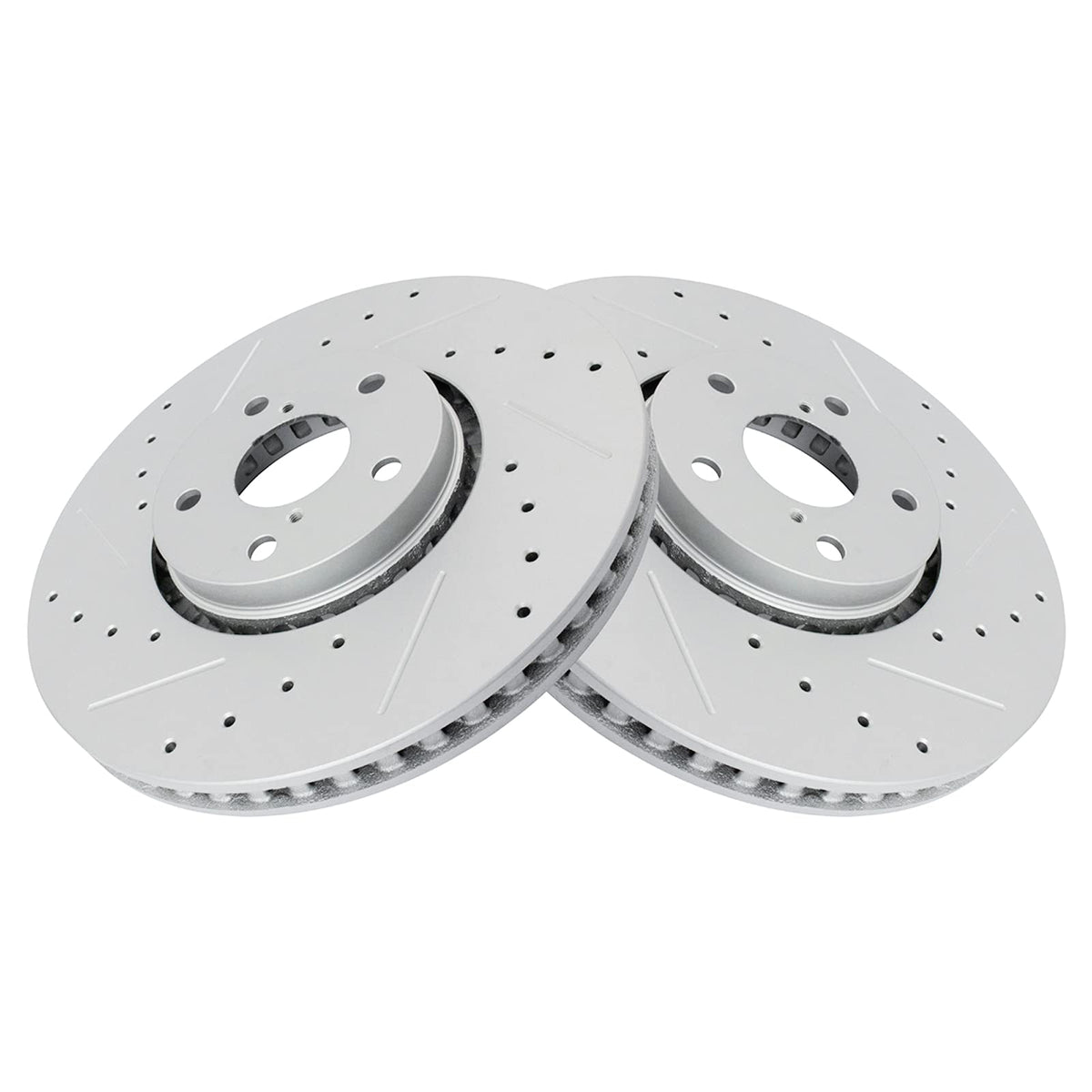 Trq Front Performance Brake Rotors Set Premium G-Coated Compatible With 2007-2011 Lexus Gs350 2006-2007 Gs430 Gs450H 2008-2011 G