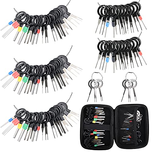 Terminal Pin Removal Tool Kit 82 Pcs Depinning Tool Electrical Connector Pin Extractor Tool Set Wire Terminal Release Tool For A