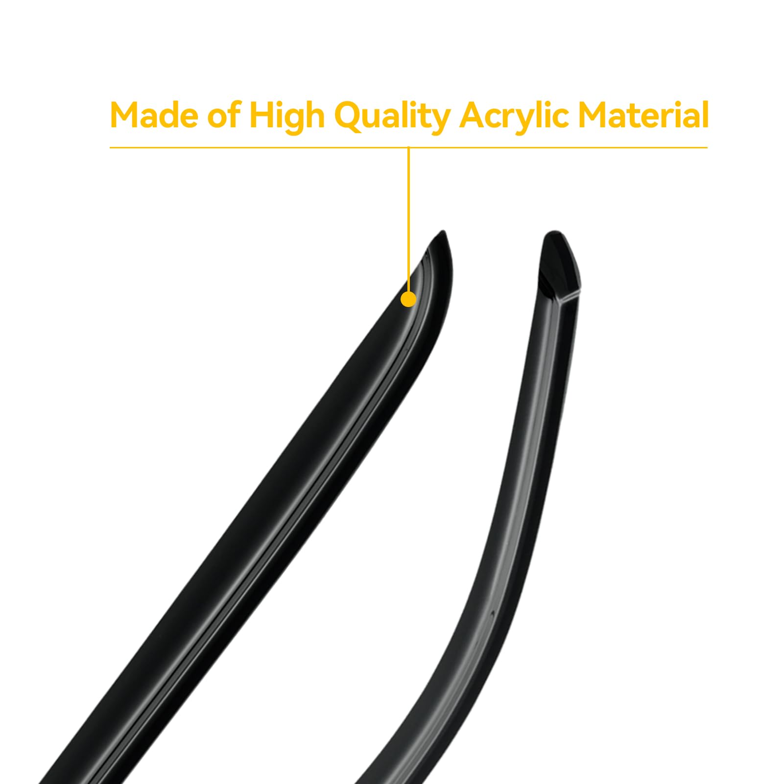 Cxdar Window Rain Guards Visors For 2004 2005 2006 Toyota Tundra Crew Cab, Out-Channel Window Vent Wind Shades Shield Deflectors