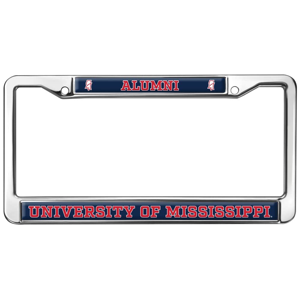 University of Mississippi Alumni Logo Full Size Standard License Plate Metal Frame