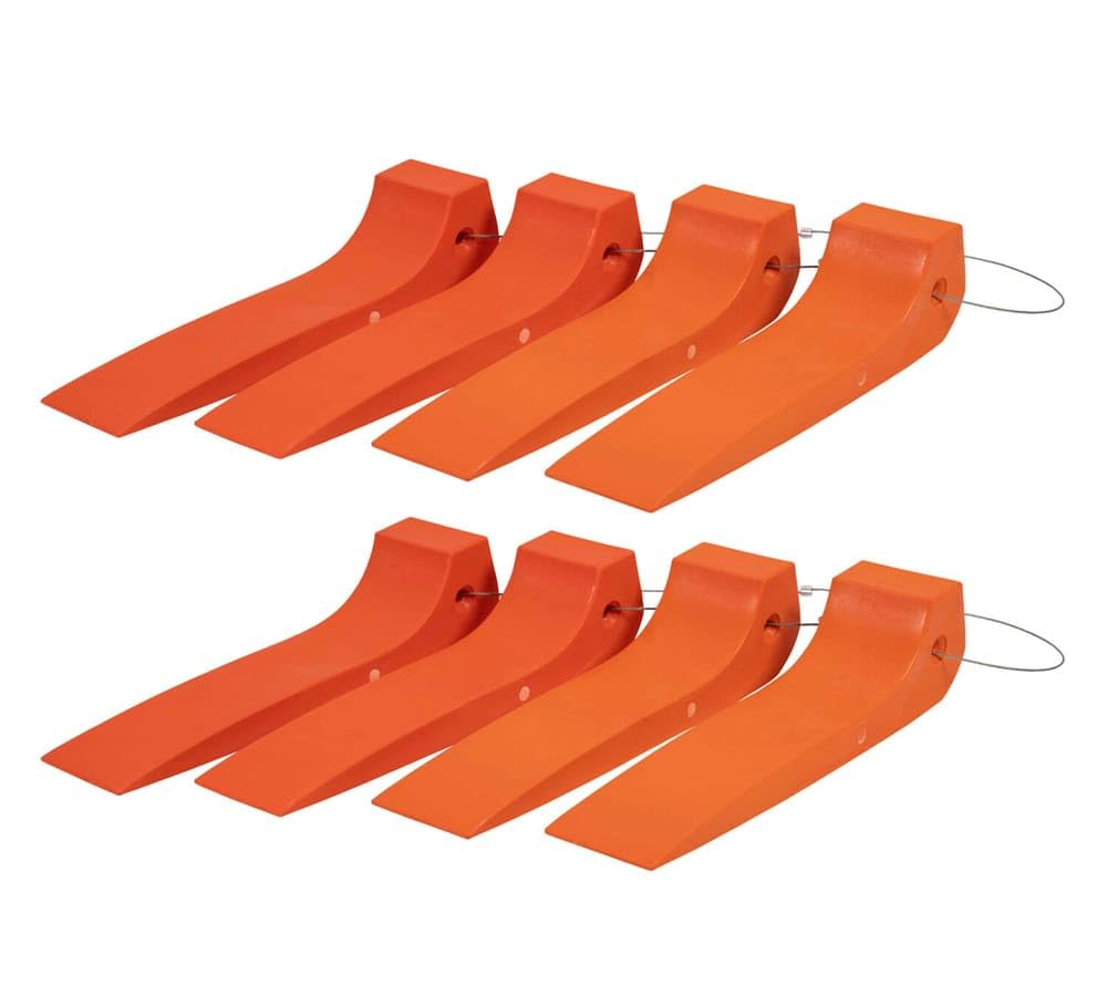 Mytee Products (8 Pack Tire Skates for Tow Truck Wrecker Rollback Carrier Safety Orange