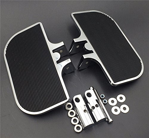 Xkh- Motorcycle Chrome Passenger Mini Floorboards Rear Footboards Foot Rest Pegs Mounts Compatible With Harley Davidson Electra
