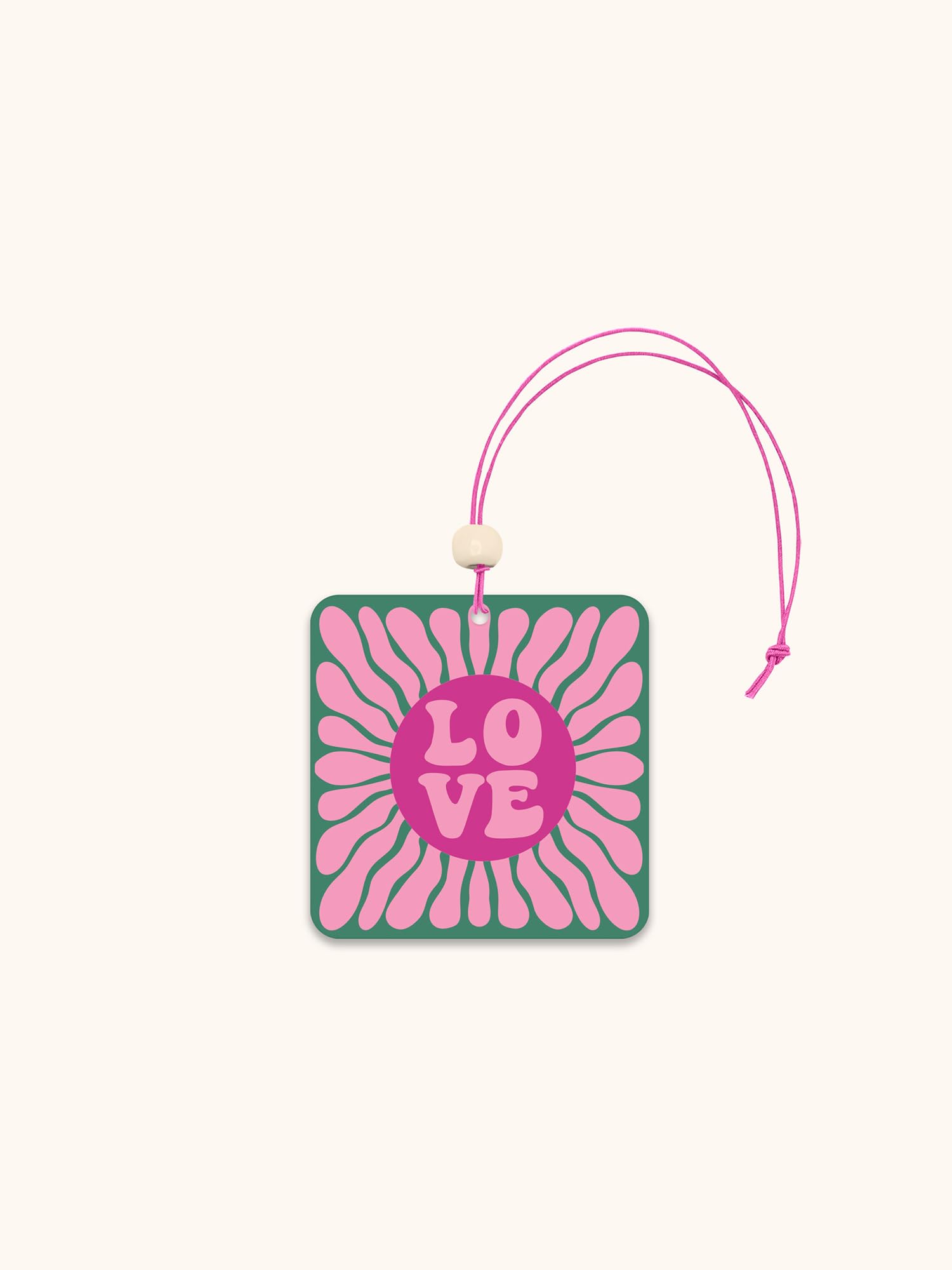 Studio Oh! Car Air Fresheners - Pack of 2 Scented Hanging Car Odor Eliminator - Unique Design with Decorative Bead - Blooming Lo