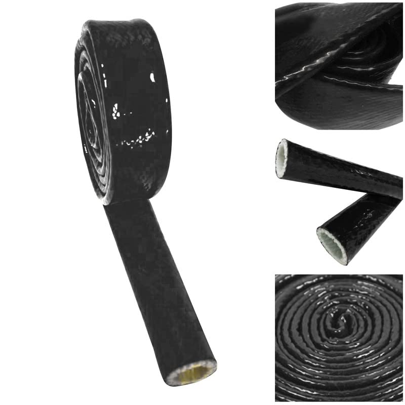 Insulation Heat Shielded Fire Thermo Armor Fire Sleeve Silicone Coated Fiberglass Heat Protection for Automotive Hose Lines & El