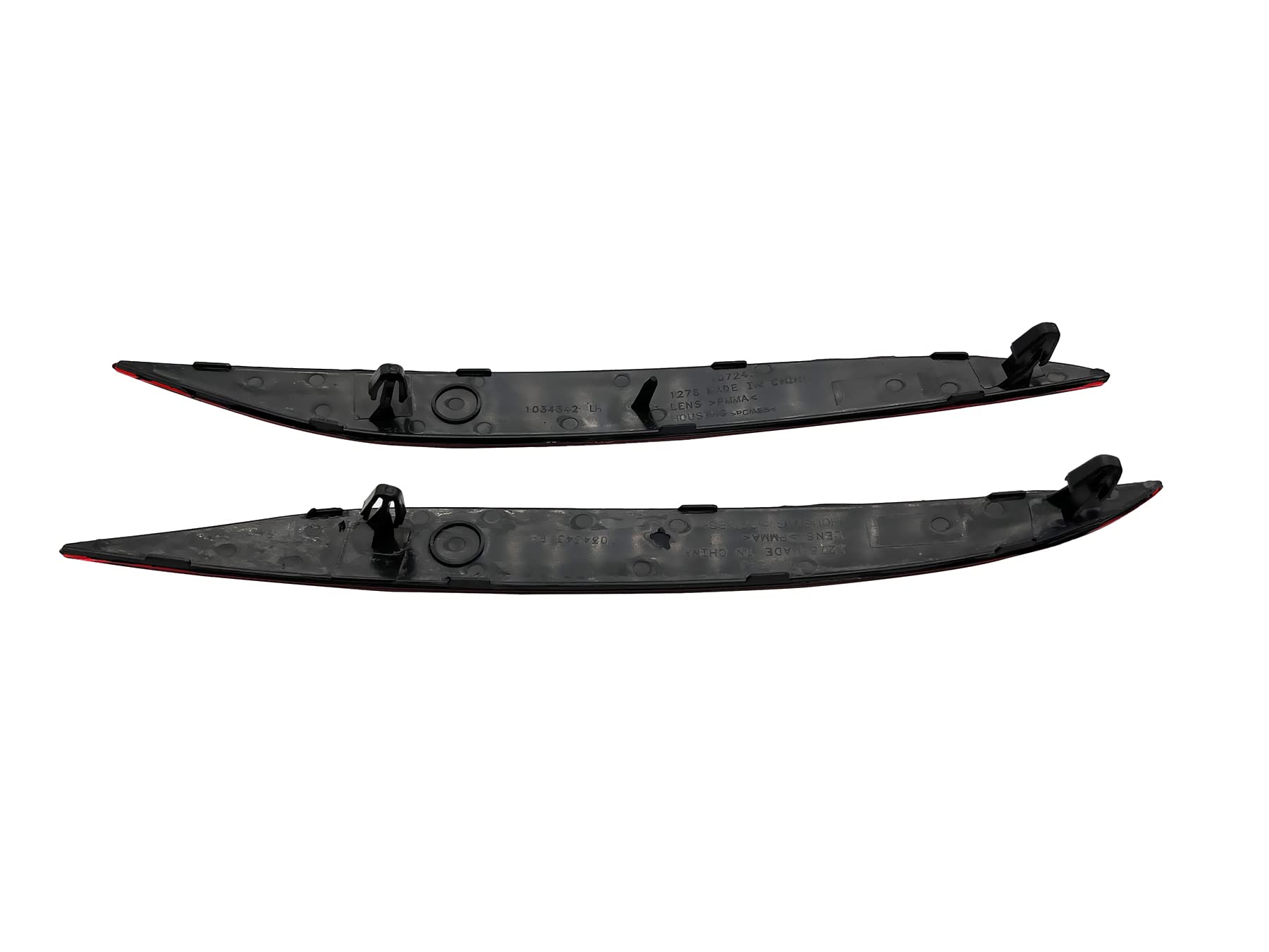 Replacement Tesla Model X Reflector Rear Bumper Red Marker Lights Lens Trim (Left & Right)