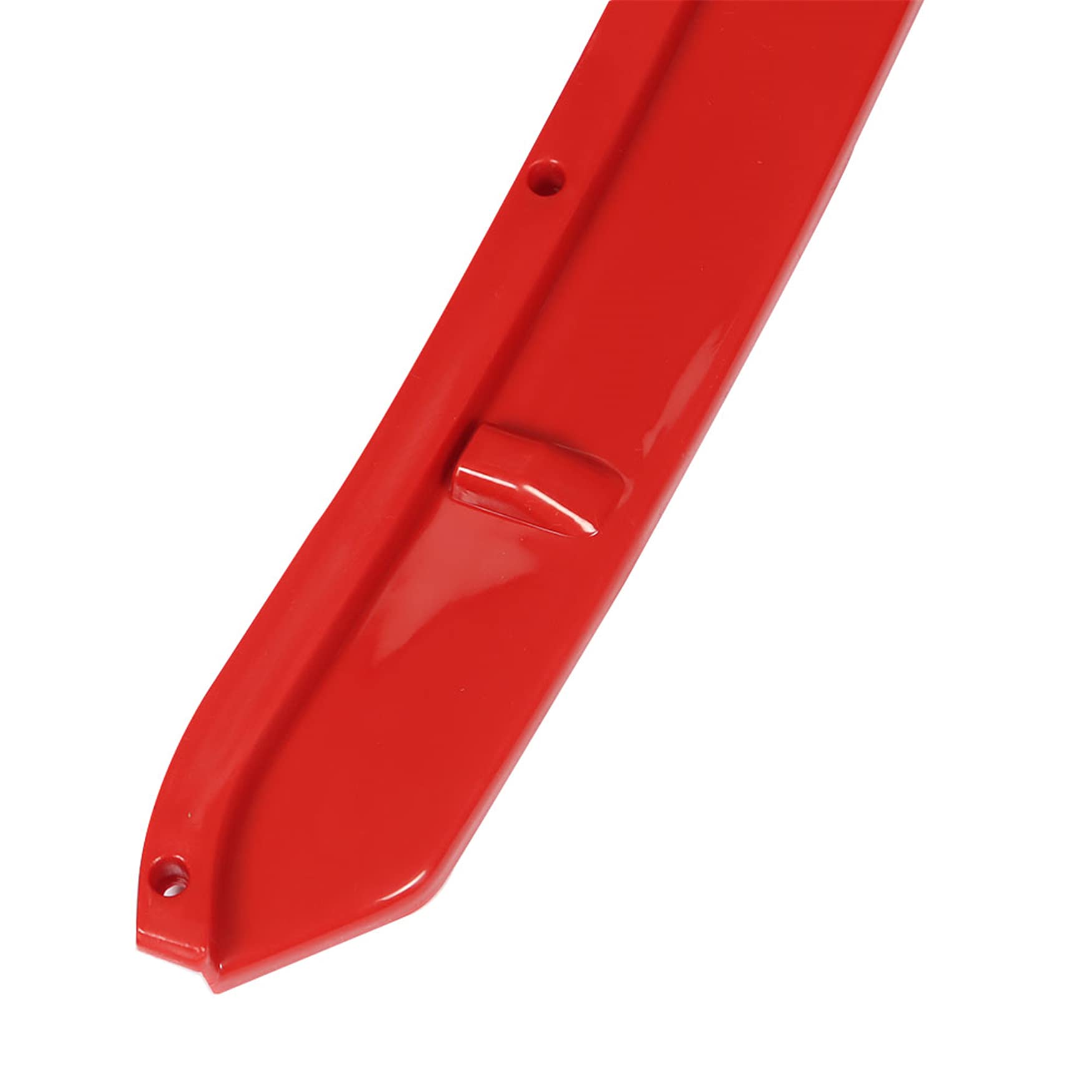 WFLNHB Universal Front Bumper Lip 4 Pieces Kits Spoiler Splitter 2 Layer Lip Glossy Black with Red Tongue