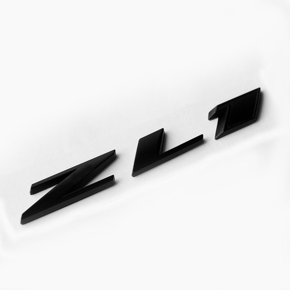 2Pack Oem Black Zl1 Emblem Badge Letter Rear Side Zl1 Door Compatible With Zl1 1Le Ss Rs (Matte Black)