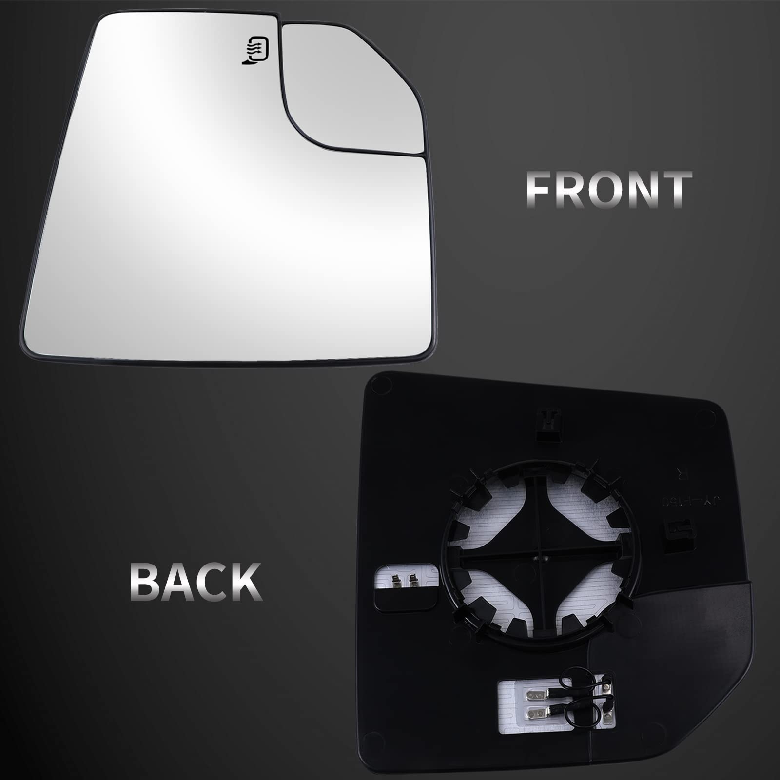 LOIYLLEN Passenger Side Mirror Replacement for Ford F150 2015 2016 2017 2018 2019 2020 - Convex Mirror Glass, Right Side Rear Vi