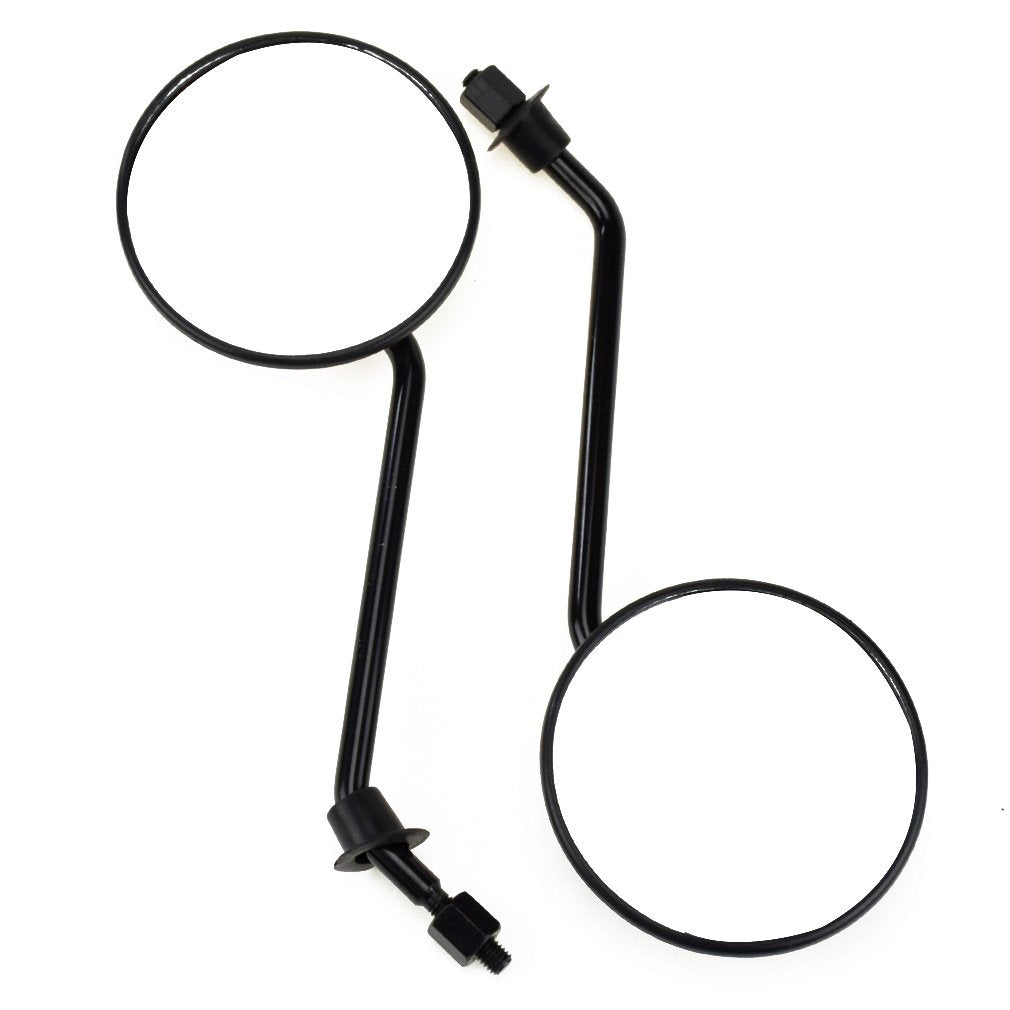 Hiaors 8Mm Motorcycle Gy6 Scooter Rearview Mirrors For 50Cc Moped Tomos A35 Sprint Targa Lx Tt Colibr Gy6 150Cc 250Cc 157Qmj 1P57Qmj Honda Ruckus Kymco Agility Replacement Parts Black