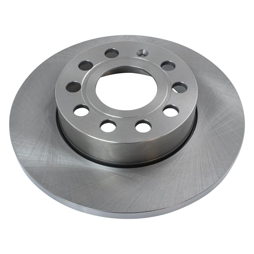 Trq Rear Brake Rotors Set Solid Compatible With 2008 Audi A3 A3 Quattro 2005-2010 Volkswagen Jetta 2008 Rabbit