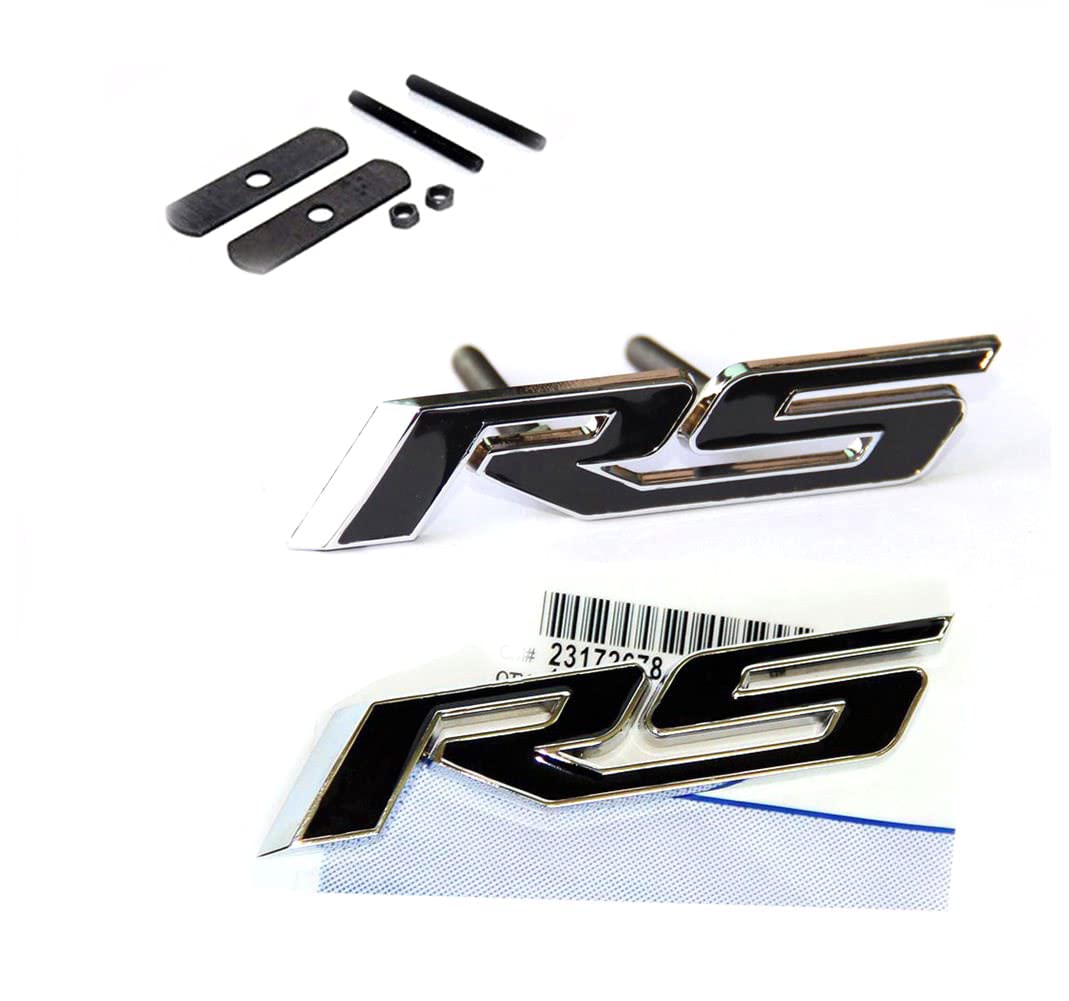 Yoaoo 1X Oem Grille Rs With Decal Rs Emblem Badge 3D Logo Allloy For Camaro Gm Series Black