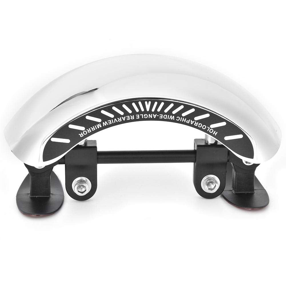 Qiilu Motorcycle Rearview Mirror, 180 Degree Wide Angle Safety Rear View Mirror WBCARB088LVDVYK
