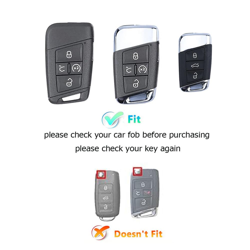 Tautrophen Key Fob Cover For Volkswagen 2018-2024 Tiguan Arteon Altas Jetta Taos